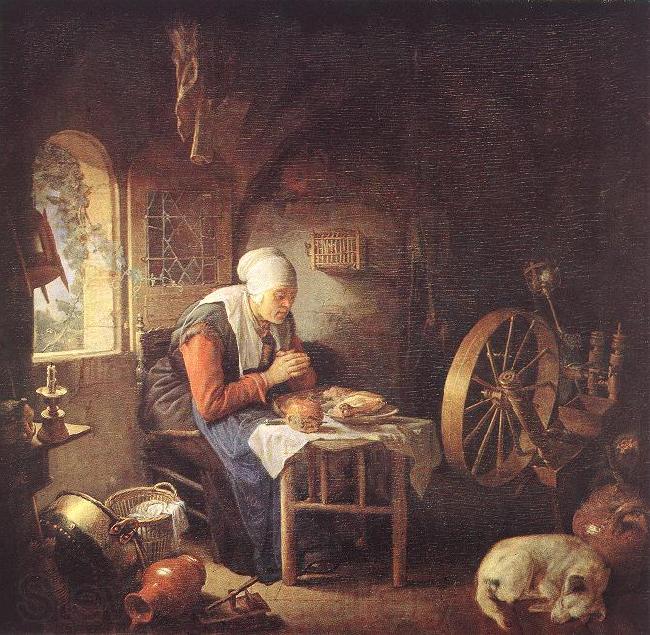 DOU, Gerrit The Prayer of the Spinner s Norge oil painting art